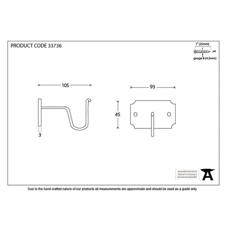 This is an image showing From The Anvil - Pewter Mounting Bracket (pair) available from trade door handles, quick delivery and discounted prices