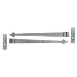 This is an image showing From The Anvil - Pewter 35" Hook & Band Hinge - Cranked (pair) available from T.H Wiggans Architectural Ironmongery, quick delivery and discounted prices