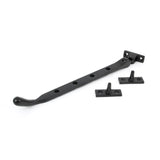 This is an image showing From The Anvil - Black 10" Cast Peardrop Stay available from T.H Wiggans Architectural Ironmongery in Kendal, quick delivery and discounted prices