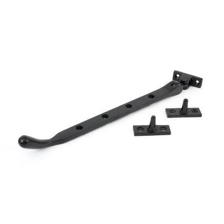 This is an image showing From The Anvil - Black 10" Cast Peardrop Stay available from T.H Wiggans Architectural Ironmongery in Kendal, quick delivery and discounted prices