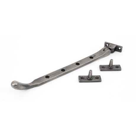 This is an image showing From The Anvil - Antique Pewter 10" Peardrop Stay available from T.H Wiggans Architectural Ironmongery in Kendal, quick delivery and discounted prices