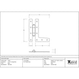 This is an image showing From The Anvil - Black 3 1/4" HL Hinge (pair) available from T.H Wiggans Architectural Ironmongery, quick delivery and discounted prices