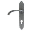 This is an image of From The Anvil - Pewter Gothic Curved Lever Espag. Lock Set available to order from T.H Wiggans Architectural Ironmongery in Kendal, quick delivery and discounted prices.