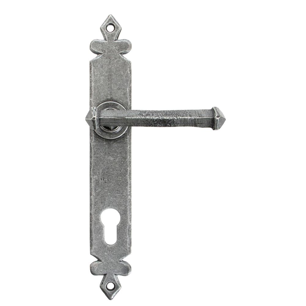 This is an image of From The Anvil - Pewter Tudor Lever Espag. Lock Set available to order from T.H Wiggans Architectural Ironmongery in Kendal, quick delivery and discounted prices.