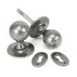 This is an image of From The Anvil - Pewter Round Mortice/Rim Knob Set available to order from T.H Wiggans Architectural Ironmongery in Kendal, quick delivery and discounted prices.