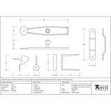 This is an image showing From The Anvil - Pewter Latch Set available from trade door handles, quick delivery and discounted prices