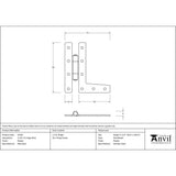 This is an image showing From The Anvil - Pewter 3 1/7" HL Hinge (pair) available from T.H Wiggans Architectural Ironmongery, quick delivery and discounted prices