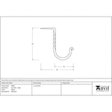 This is an image showing From The Anvil - Pewter Cup Hook - Large available from trade door handles, quick delivery and discounted prices