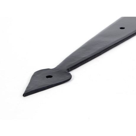 This is an image showing From The Anvil - Black 15" Arrow Head T Hinge (pair) available from T.H Wiggans Architectural Ironmongery, quick delivery and discounted prices