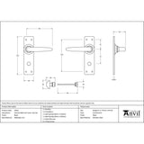 This is an image showing From The Anvil - Black Smooth Lever Bathroom Set available from trade door handles, quick delivery and discounted prices