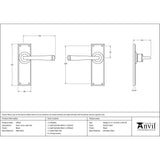 This is an image showing From The Anvil - Black Avon Lever Latch Set available from trade door handles, quick delivery and discounted prices