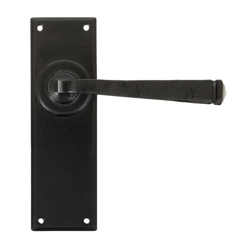 This is an image of From The Anvil - Black Avon Lever Latch Set available to order from T.H Wiggans Architectural Ironmongery in Kendal, quick delivery and discounted prices.