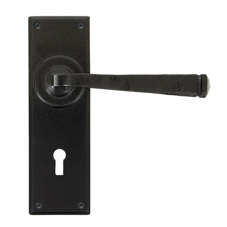 This is an image of From The Anvil - Black Avon Lever Lock Set available to order from T.H Wiggans Architectural Ironmongery in Kendal, quick delivery and discounted prices.