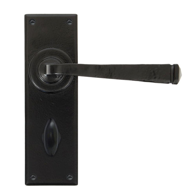 This is an image of From The Anvil - Black Avon Lever Bathroom Set available to order from T.H Wiggans Architectural Ironmongery in Kendal, quick delivery and discounted prices.