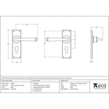 This is an image showing From The Anvil - Black Avon Lever Euro Lock Set available from trade door handles, quick delivery and discounted prices