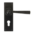 This is an image of From The Anvil - Black Avon Lever Euro Lock Set available to order from T.H Wiggans Architectural Ironmongery in Kendal, quick delivery and discounted prices.