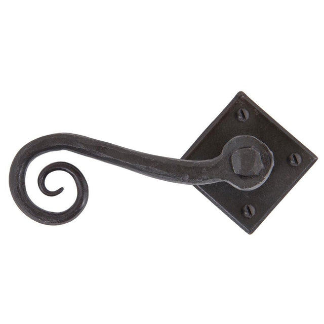 This is an image of From The Anvil - Beeswax Monkeytail Lever on Rose Set (Diamond) available to order from T.H Wiggans Architectural Ironmongery in Kendal, quick delivery and discounted prices.