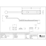 This is an image showing From The Anvil - Beeswax 10" French Door Bolt available from trade door handles, quick delivery and discounted prices