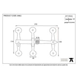 This is an image showing From The Anvil - Beeswax Oxford Privacy Latch Set available from trade door handles, quick delivery and discounted prices