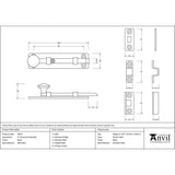 This is an image showing From The Anvil - Black 4" Universal Knob Bolt available from trade door handles, quick delivery and discounted prices