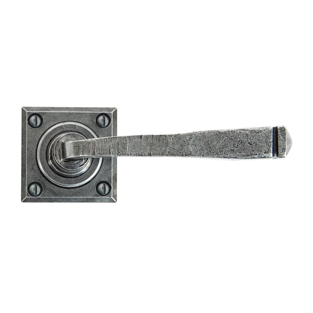 This is an image of From The Anvil - Pewter Avon Lever on Rose Set Sprung available to order from T.H Wiggans Architectural Ironmongery in Kendal, quick delivery and discounted prices.