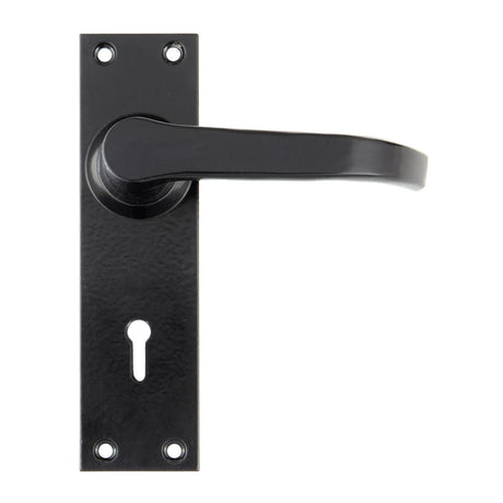 This is an image of From The Anvil - Black Deluxe Lever Lock Set available to order from T.H Wiggans Architectural Ironmongery in Kendal, quick delivery and discounted prices.