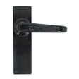 This is an image of From The Anvil - Black Deluxe Lever Latch Set available to order from T.H Wiggans Architectural Ironmongery in Kendal, quick delivery and discounted prices.