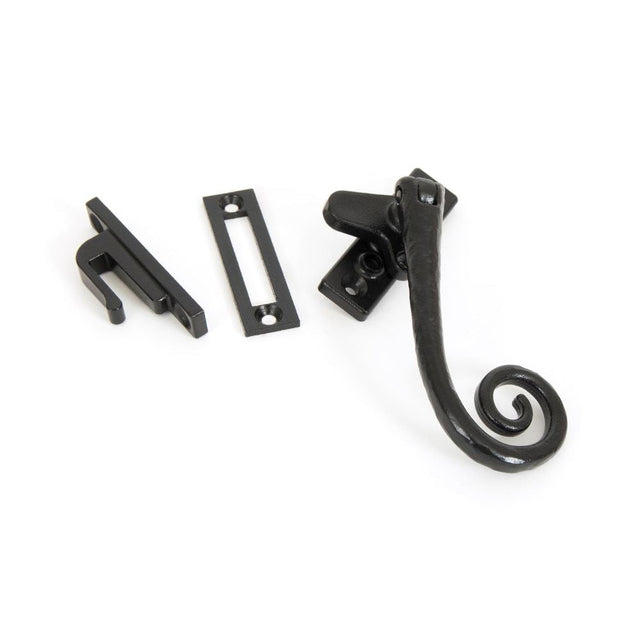 This is an image showing From The Anvil - Black Locking Deluxe Monkeytail Fastener - RH available from T.H Wiggans Architectural Ironmongery in Kendal, quick delivery and discounted prices