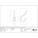 This is an image showing From The Anvil - Black Celtic Hat & Coat Hook available from trade door handles, quick delivery and discounted prices