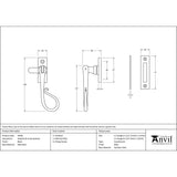 This is an image showing From The Anvil - Black Shepherd's Crook Fastener available from T.H Wiggans Architectural Ironmongery in Kendal, quick delivery and discounted prices