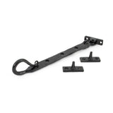 This is an image showing From The Anvil - Black 8" Shepherd's Crook Stay available from T.H Wiggans Architectural Ironmongery in Kendal, quick delivery and discounted prices