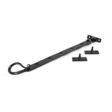 This is an image showing From The Anvil - Black 12" Shepherd's Crook Stay available from T.H Wiggans Architectural Ironmongery in Kendal, quick delivery and discounted prices