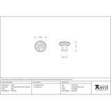 This is an image showing From The Anvil - Black Hammered Cabinet Knob - Medium available from trade door handles, quick delivery and discounted prices