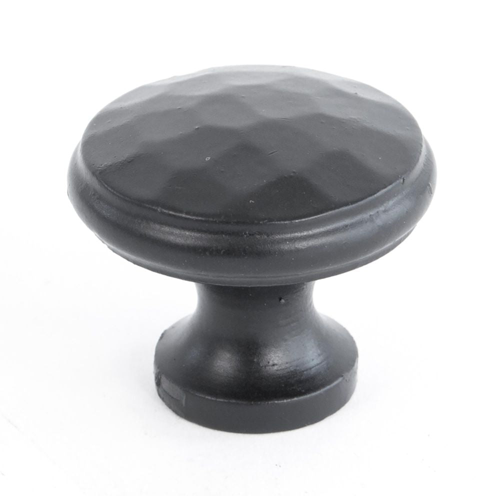 This is an image showing From The Anvil - Black Hammered Cabinet Knob - Medium available from T.H Wiggans Architectural Ironmongery in Kendal, quick delivery and discounted prices
