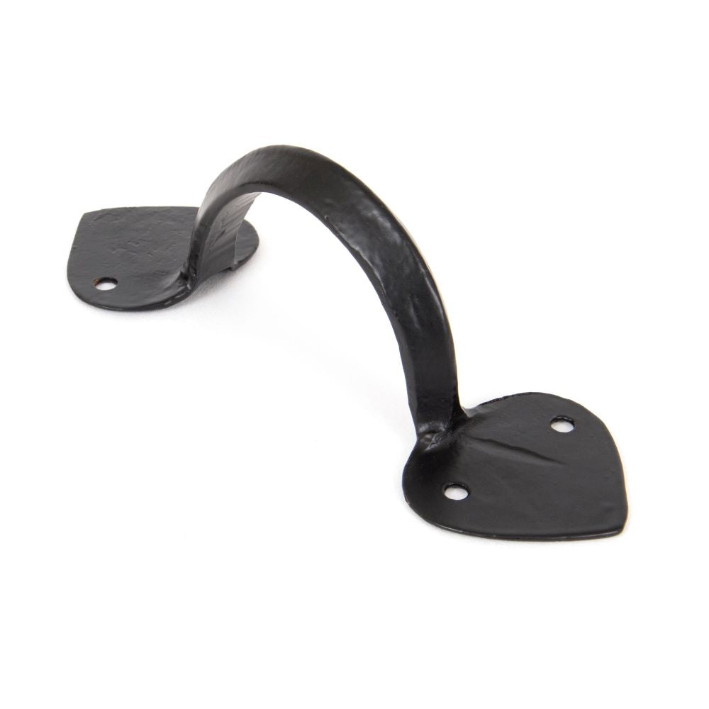 This is an image of From The Anvil - Black 6" Gothic D Handle available to order from T.H Wiggans Architectural Ironmongery in Kendal, quick delivery and discounted prices.