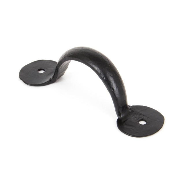 This is an image of From The Anvil - Black 4" Bean D Handle available to order from T.H Wiggans Architectural Ironmongery in Kendal, quick delivery and discounted prices.