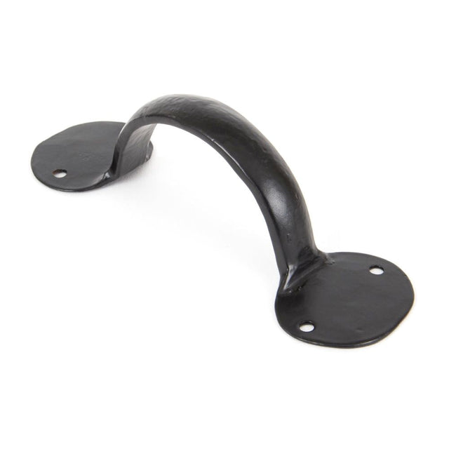 This is an image of From The Anvil - Black 6" Bean D Handle available to order from T.H Wiggans Architectural Ironmongery in Kendal, quick delivery and discounted prices.