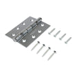 This is an image showing TIMCO  Twin Ball Bearing Hinges - Steel - Satin Chrome - 102 x 76 - 2 Pieces Box available from T.H Wiggans Ironmongery in Kendal, quick delivery at discounted prices.
