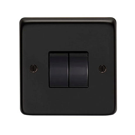 This is an image showing From The Anvil - MB Double 10 Amp Switch available from T.H Wiggans Architectural Ironmongery in Kendal, quick delivery and discounted prices