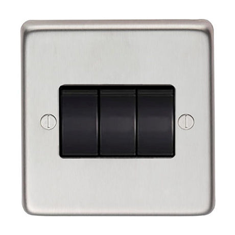 This is an image showing From The Anvil - SSS Triple 10 Amp Switch available from T.H Wiggans Architectural Ironmongery in Kendal, quick delivery and discounted prices