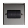 This is an image showing From The Anvil - BN Triple 10 Amp Switch available from T.H Wiggans Architectural Ironmongery in Kendal, quick delivery and discounted prices