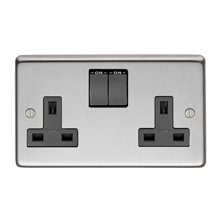 This is an image showing From The Anvil - SSS Double 13 Amp Switched Socket available from T.H Wiggans Architectural Ironmongery in Kendal, quick delivery and discounted prices