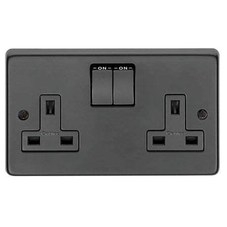 This is an image showing From The Anvil - MB Double 13 Amp Switched Socket available from T.H Wiggans Architectural Ironmongery in Kendal, quick delivery and discounted prices