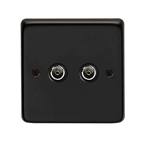 This is an image showing From The Anvil - MB Double TV Socket available from T.H Wiggans Architectural Ironmongery in Kendal, quick delivery and discounted prices