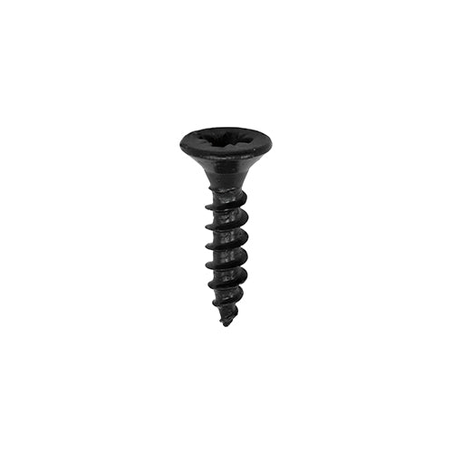 This is an image showing TIMCO Classic Multi-Purpose Screws - PZ - Double Countersunk - Exterior - Black Organic - 3.5 x 16 - 200 Pieces Box available from T.H Wiggans Ironmongery in Kendal, quick delivery at discounted prices.