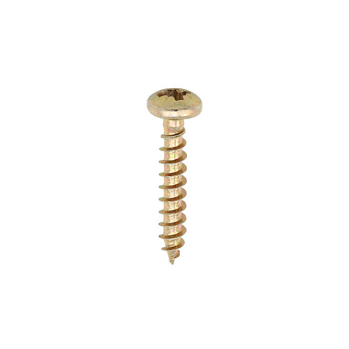This is an image showing TIMCO Classic Multi-Purpose Screws - PZ - Pan Head - Yellow - 3.5 x 16 - 200 Pieces Box available from T.H Wiggans Ironmongery in Kendal, quick delivery at discounted prices.