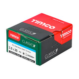 This is an image showing TIMCO Classic Multi-Purpose Screws - PZ - Double Countersunk - A2 Stainless Steel - 3.5 x 20 - 200 Pieces Box available from T.H Wiggans Ironmongery in Kendal, quick delivery at discounted prices.