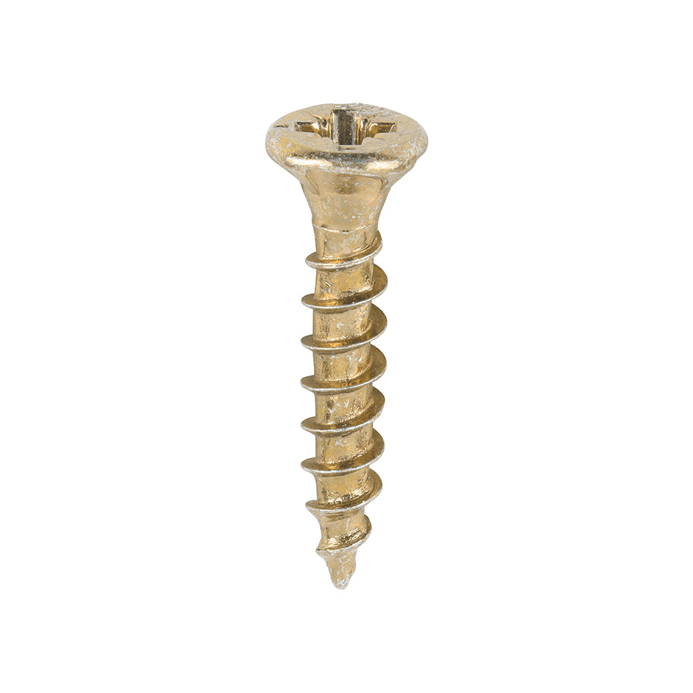 This is an image showing TIMCO Velocity Premium Multi-Use Screws - PZ - Double Countersunk - Yellow
 - 3.5 x 20 - 200 Pieces Box available from T.H Wiggans Ironmongery in Kendal, quick delivery at discounted prices.