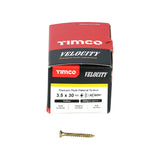 This is an image showing TIMCO Velocity Premium Multi-Use Screws - PZ - Double Countersunk - Yellow
 - 3.5 x 30 - 200 Pieces Box available from T.H Wiggans Ironmongery in Kendal, quick delivery at discounted prices.