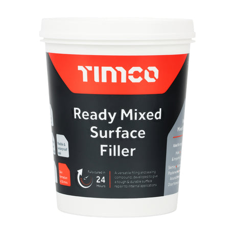 This is an image showing TIMCO Ready Mixed Surface Filler - 1kg - 1 Each Tub available from T.H Wiggans Ironmongery in Kendal, quick delivery at discounted prices.
